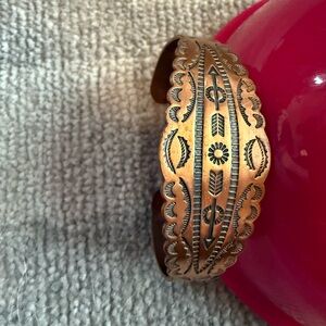 Vintage Copper Engraved Bracelet